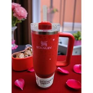 STANLEY VALENTINES DAY STAINLESS STEEL TUMBLER 30OZ RUBY HEARTS READY TO SHIP!💘